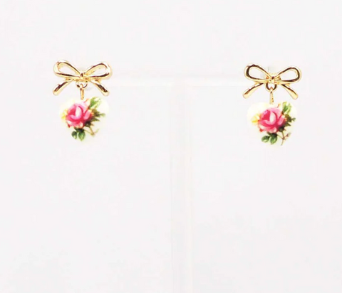Vintage Gold Bow Earring