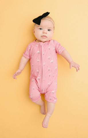 Pink Flamingo Bamboo Short Romper