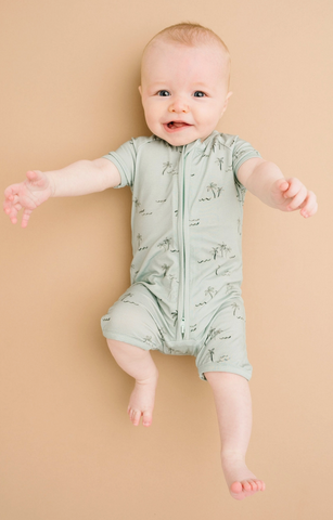 Palm Breeze Bamboo Short Romper