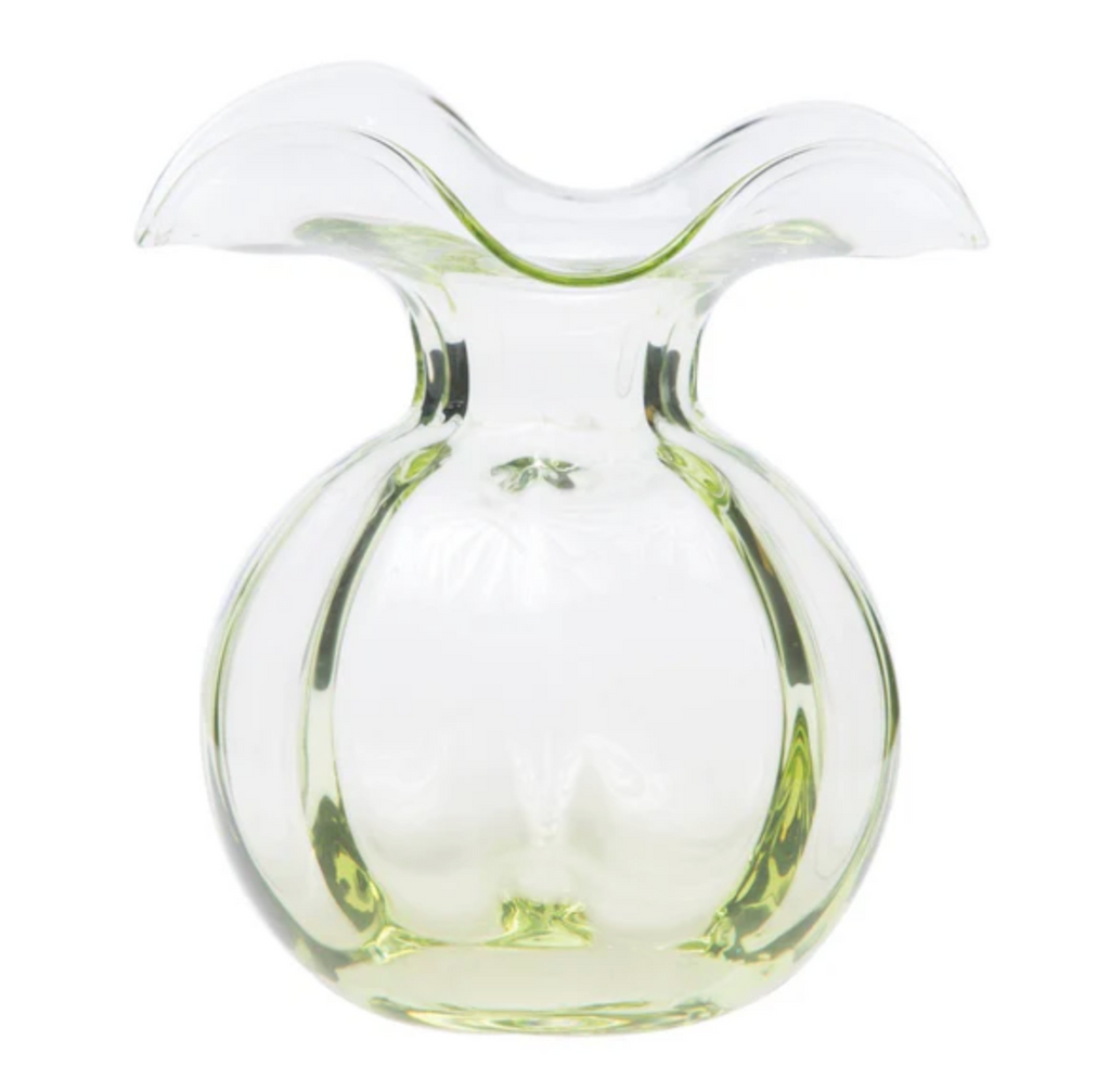 Hibiscus Medium Fluted Vase - Green