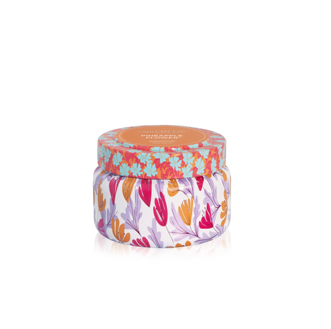 Pineapple Flower Pattern Play Travel Tin