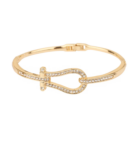 Thin Gold Hinged Bangle