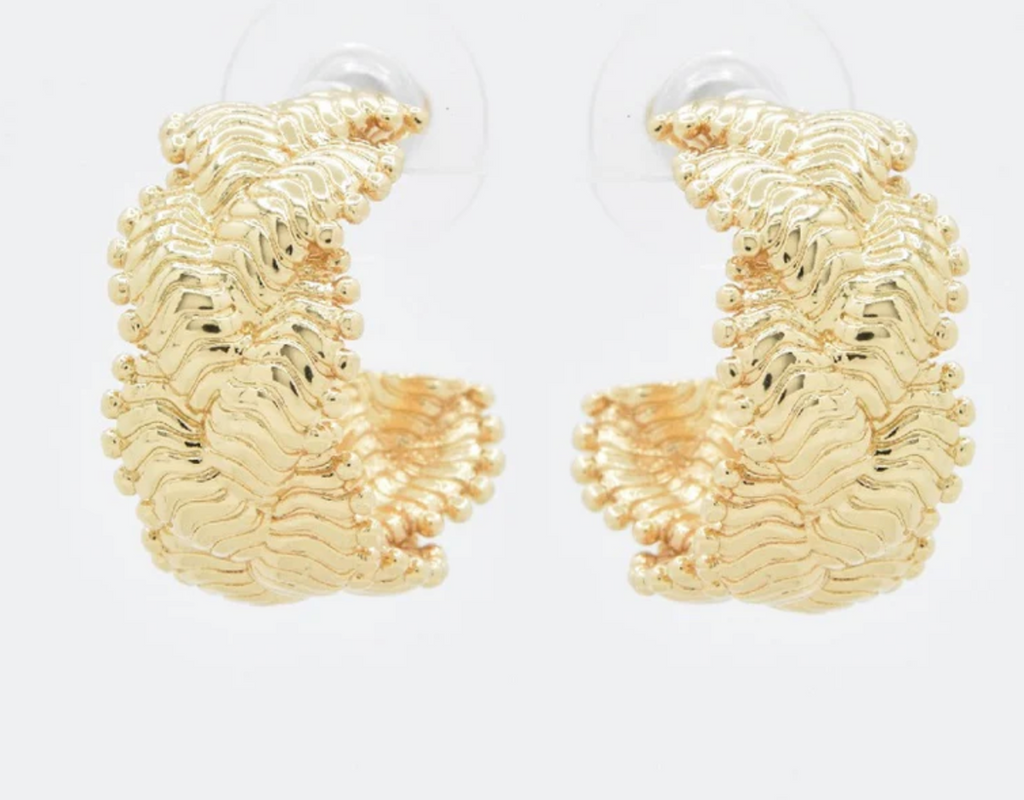 textured braided earring