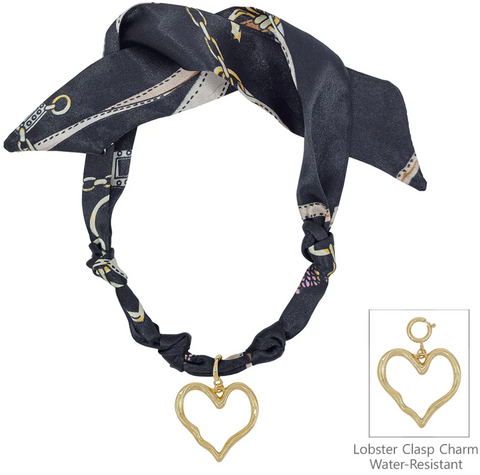black knotted scarf necklace
