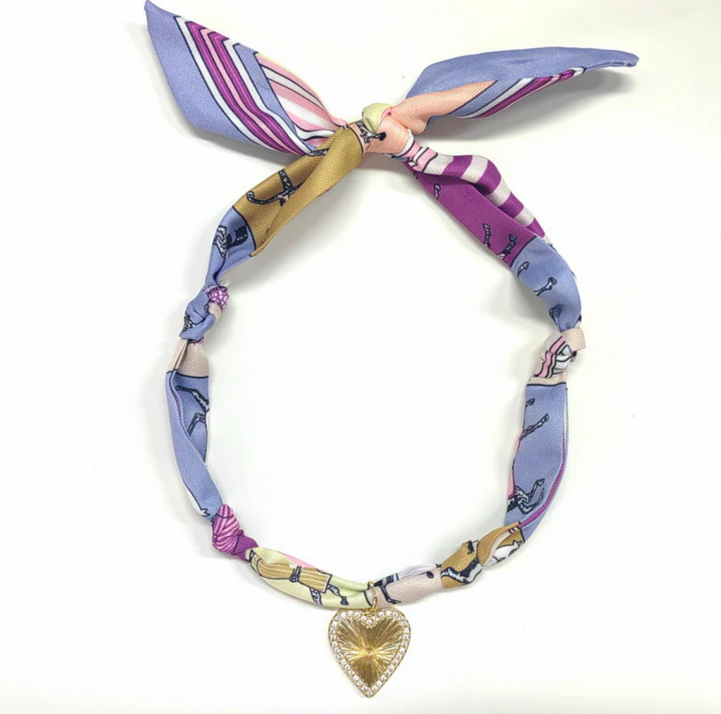 purple scarf necklace