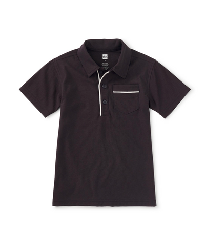 Piped Polo - Indigo