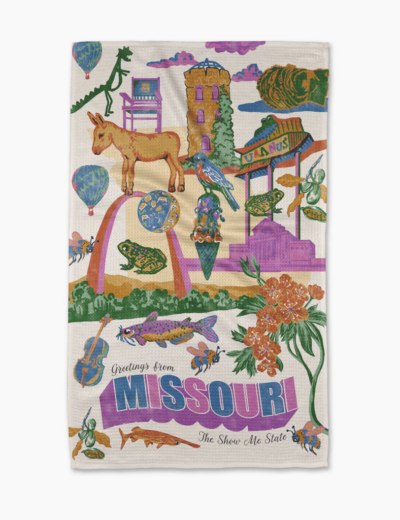 Geometry Tea Towel - Greetings from Missouri