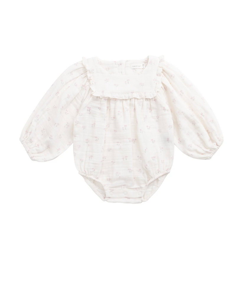 Organic Cotton Muslin Frances Playsuit - Pauline Pink