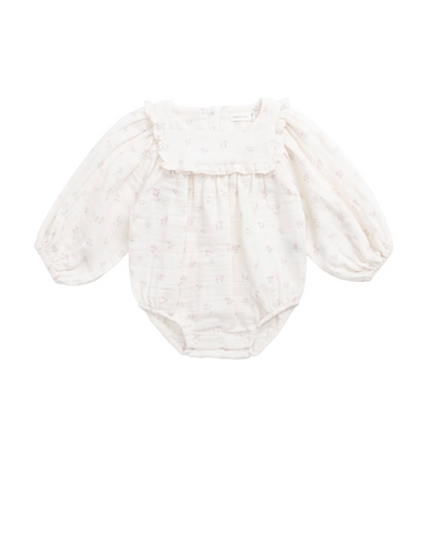 Organic Cotton Muslin Frances Playsuit - Pauline Pink