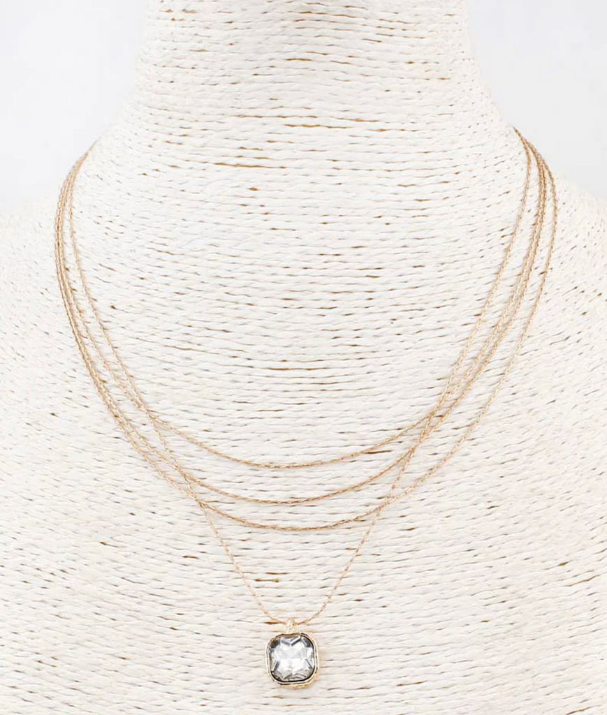 thin multi-layered chain necklace