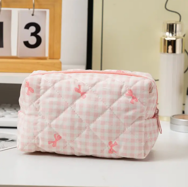 Quilted Cosmetic Pouch