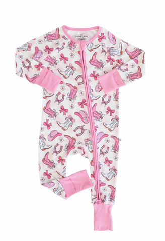 Convertible Zip Romper - What's New Rodeo Dreams - Pink