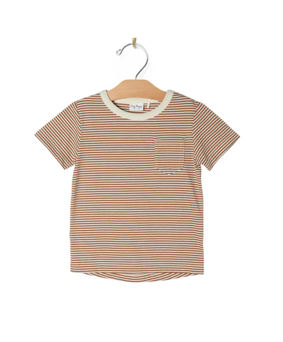 Pocket Tee - Toffee Stripe