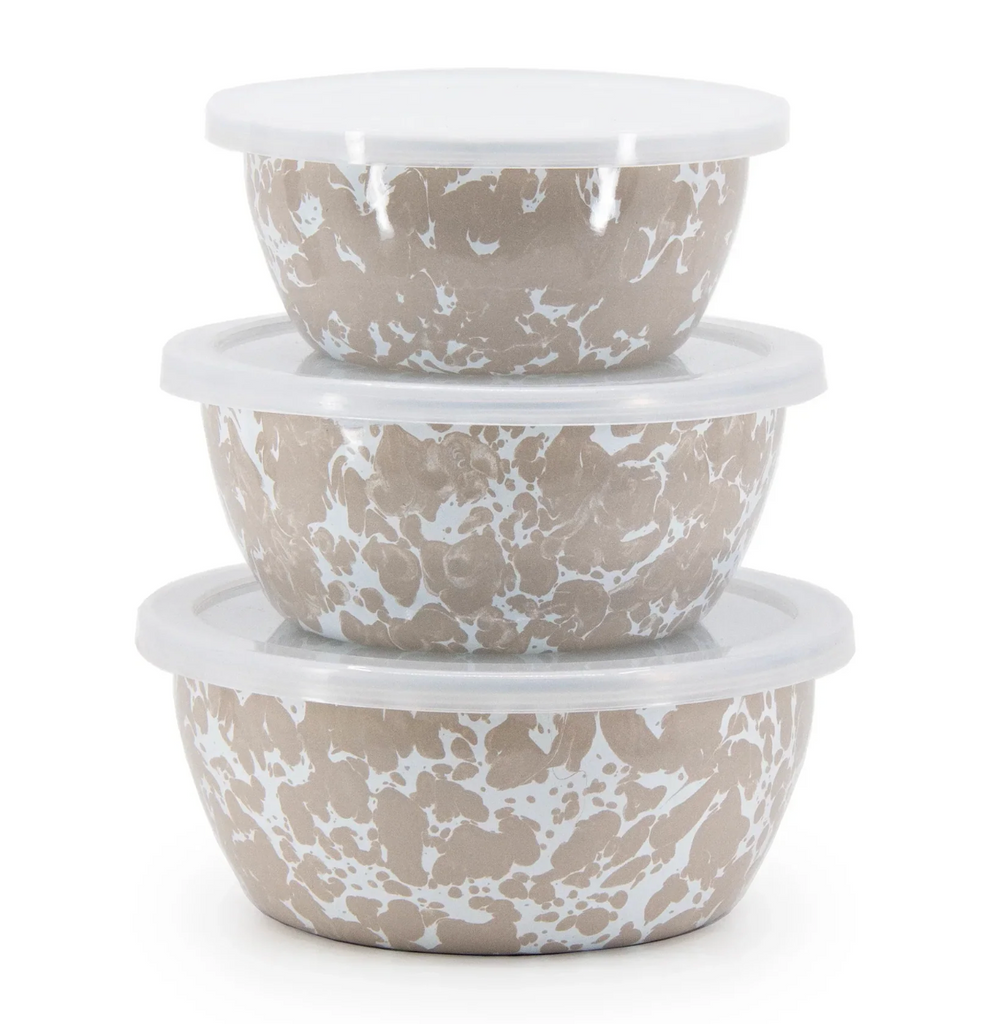 Golden Rabbit Taupe Nesting Bowls