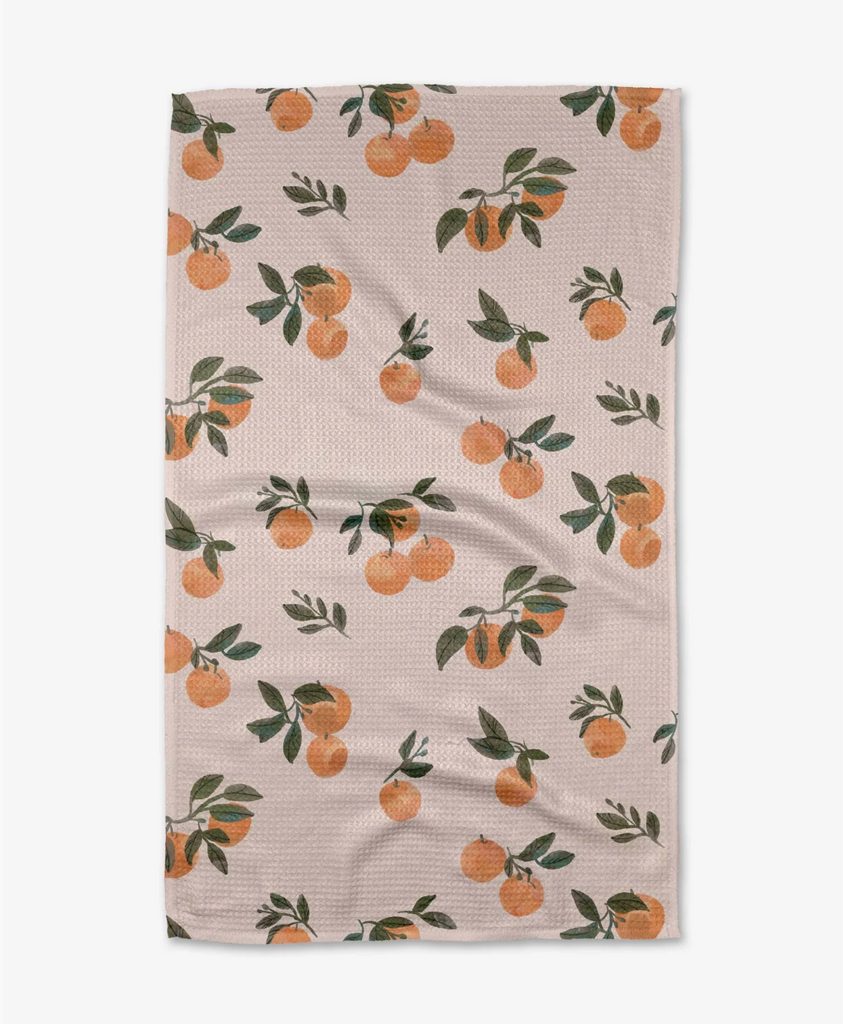 Geometry Tea Towel - pretty in peach