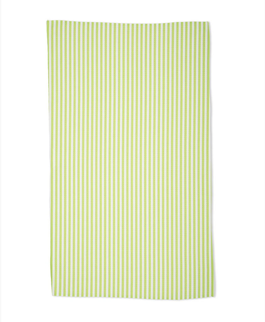 Geometry Tea Towel - summer stripe green