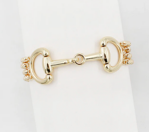 gold horsebit bracelet