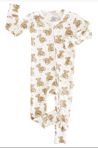 Beary Sweet Bamboo Waffle Convertible Coverall