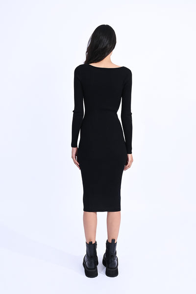 back to black knit dress