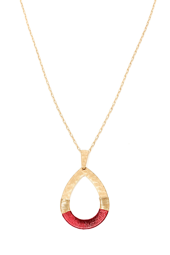 Cayley Necklace - Burgandy