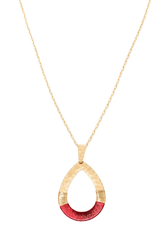 Cayley Necklace - Burgandy