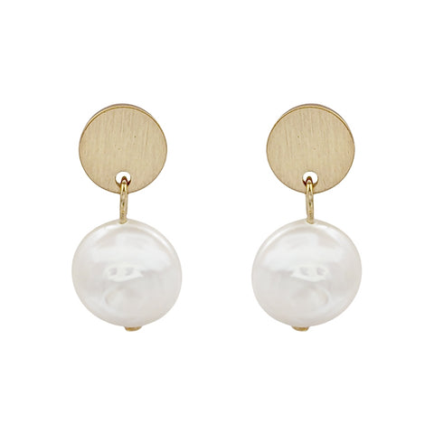 Pearl Coin Earring