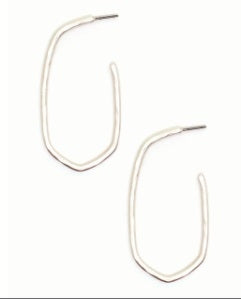 Matte Silver Stud Earring