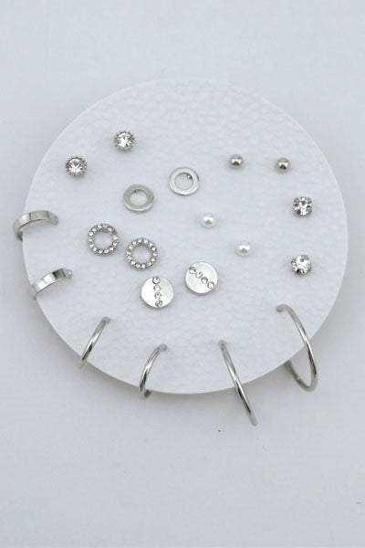 Set of Silver Studs - Geometric