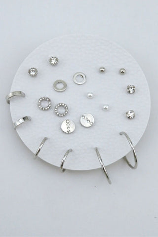 Set of Silver Studs - Geometric