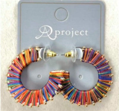 Multi Colored Thread Hoop