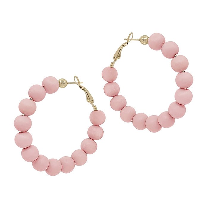 Pink Beaded Earrings