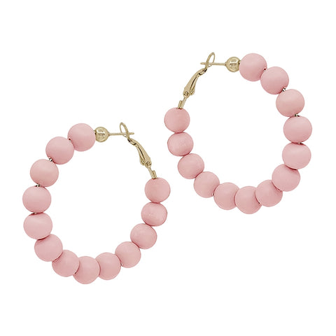 Pink Beaded Earrings