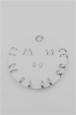 Huggie Hoop Set - Silver