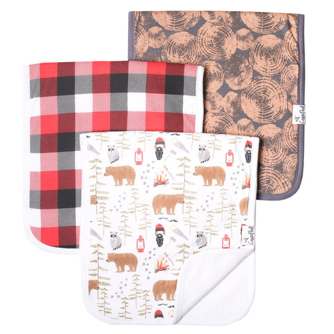 Copper Pearl Burp Cloth Set, Lumberjack