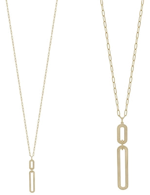 Metal Link Layered Necklace