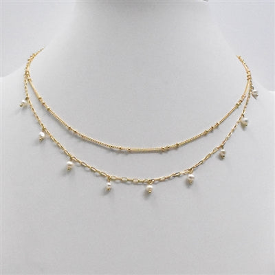 Pearl Accent Layered Necklace