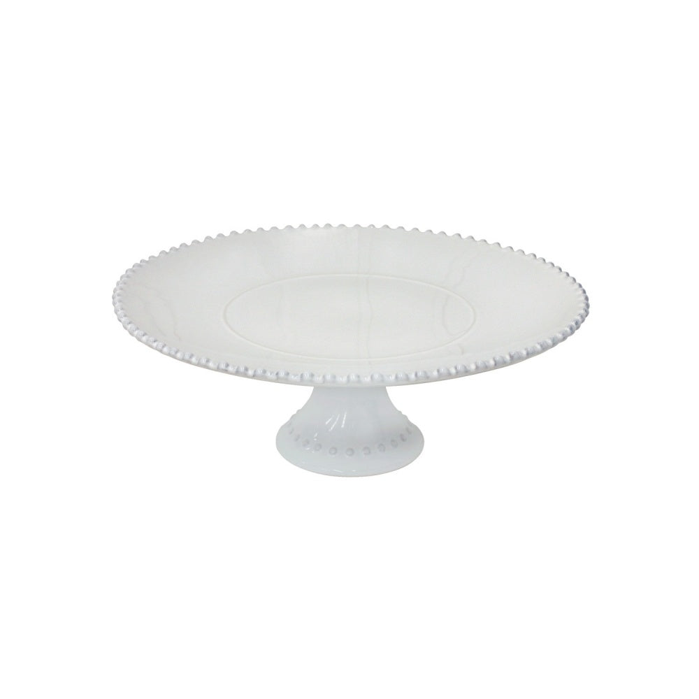 Costa Nova Medium Cake Plate, Pearl White