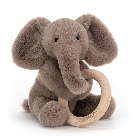 Shooshu Elephant Wooden Ring Toy