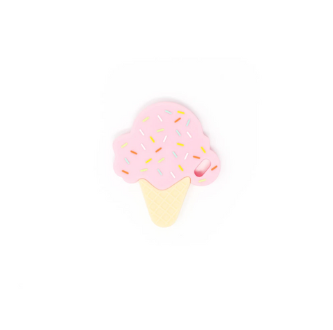 Ice Cream Silicone Teether - Strawberry