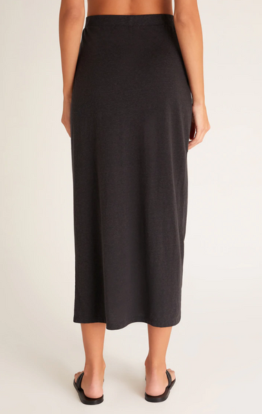 Sabina Triblend Knot Skirt - Black