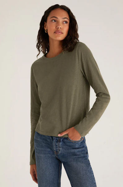 Modern Slub LS Tee - Olive Night