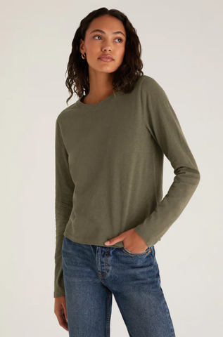 Modern Slub LS Tee - Olive Night