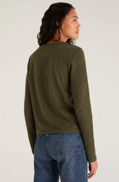 Modern Slub LS Tee - Olive Night