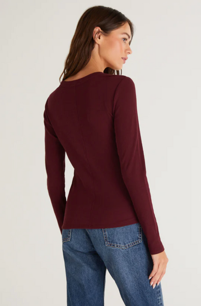 Sirena Rib LS Tee - Garnet
