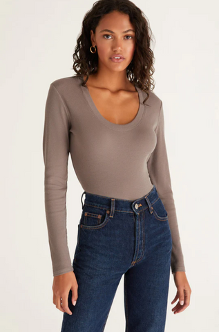 Sirena Rib LS Tee - Earth