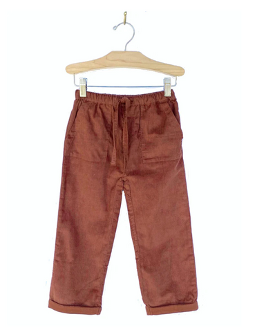 Fine Wale Corduroy Pant - Rust