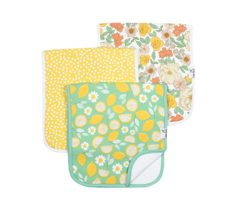 Copper Pearl Burp Cloth Set - Lemon