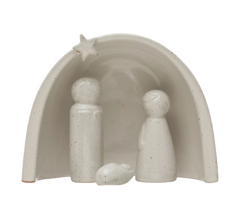Stoneware Nativity