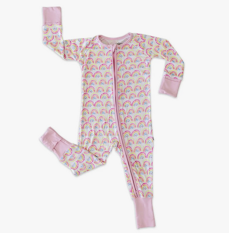 Little Sleepies Pastel Rainbow Zippy