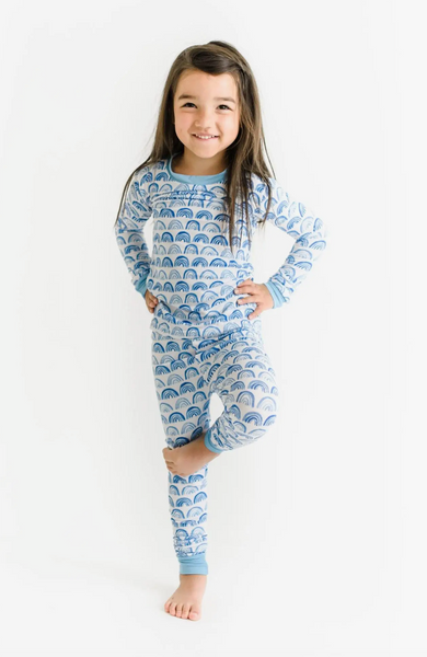 Little Sleepies Blue Rainbow 2pc PJ Set